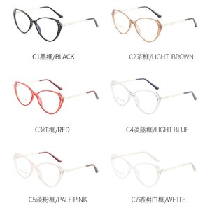 Montures de lunettes de vue œil de chat Falai TR87111 53-18-140 Protection anti-lumière bleue Monture complète Transparente Unisexe - Product Image 2