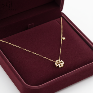 Collier pendentif brillant en or jaune massif 18 carats avec diamant naturel véritable, design artisanal de haute qualité, vente en gros - Product Image 6