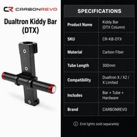 Colonne de direction pour trottinette électrique Carbonrevo, tige pliable en fibre de carbone, résistante à l'usure, pour la conduite quotidienne, légère