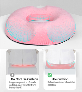 Factory Custom Donut Seat Cushion Ergonomic Coccyx Cushion Hemorrhoid Relief Cushion B2B OEM/ODM Wholesale - Product Image 2