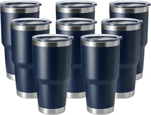 30oz Tumbler with Lid, Stainless Steel Vacuum Insulated Water Coffee Tumbler, Double Wall Powder Coated <b>Travel</b> <b>Mug</b> Thermal Cup - Product Image 3