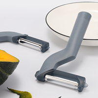 Multifunctionele roestvrijstalen fruit- en groenteschiller & -snijder met duurzaam design, handmatig keukengereedschap voor aardappel en meloen
