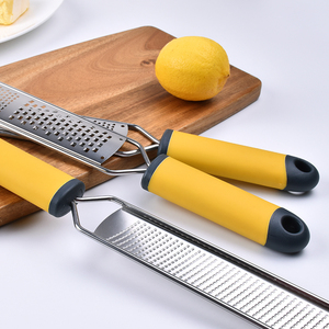 Chất lượng cao bằng thép không gỉ nhãn hiệu đa chức năng phẳng khắc zester pho mát vắt tay - Product Image 6