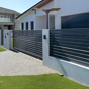 Puerta de Entrada Automática Moderna de Aluminio Corrediza con Motor Eléctrico, Puerta de Seguridad para Entrada de Vehículos para Uso Residencial - Product Image 4