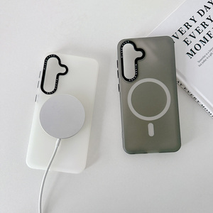 Mode Magnétique Mat Téléphone étui pour <span class=keywords><strong>iphone</strong></span> 15 ProMax 14 13 <span class=keywords><strong>12</strong></span> Pro Max 15Pro Sans Fil De Charge Antichoc Givré Couverture - Product Image 4