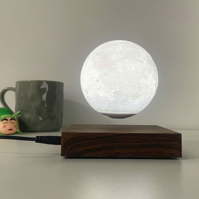 Factory Price Magnetic Floating Moon Lamp 3D Printed ABS Mini LED Touch Control Lunar Light Hot Selling Small Night Light