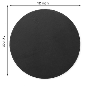 Usine d'expédition rapide plaque ronde en <span class=keywords><strong>ardoise</strong></span> noire <span class=keywords><strong>ardoise</strong></span> naturelle <span class=keywords><strong>plateau</strong></span> de <span class=keywords><strong>Table</strong></span> à dîner <span class=keywords><strong>plateau</strong></span> à Steak <span class=keywords><strong>pour</strong></span> Restaurant - Product Image 4