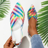 Sandales d'été pour femmes en PU, vente en gros directe d'usine, sandales de haute qualité