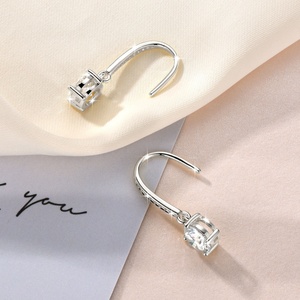 <b>Earrings</b> Jewelry Women Wholesale Bulk Eco-friendly Copper <b>Gold</b> Plated Round Cut 1CT VVS GRA Moissanite Fashion <b>Dangle</b> <b>Earrings</b> - Product Image 2