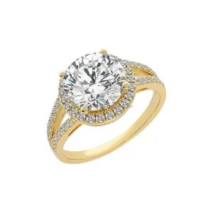 Hot Sale Engagement Ring 10k 14k 18k Solid Gold Water Drop Zircon Female Bridal Rings