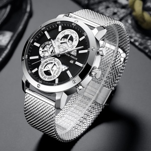 Mini Focus Modern Novel Design Newest 0190G Watch Fashion Men <b>Automatic</b> Stainless Steel Chain Watches - Product Image 4