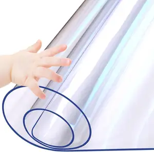 Recommend 1mm thick glass welding film curtain roll transparent soft plastic Clear pvc sheet