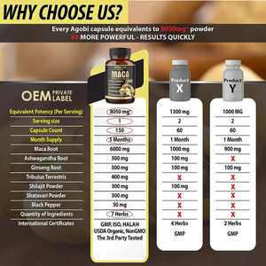 Capsules de Maca OEM/ODM, 7 ingrédients naturels, formule personnalisée à étiquette privée, compléments énergétiques à base de Maca, vitamines pour hommes - Product Image 4