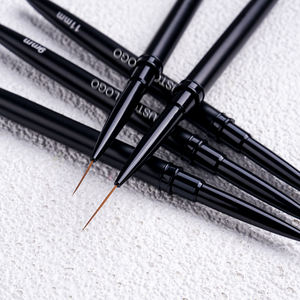 Набор профессиональных кистей для нейл-арта высокого качества, черные, ультратонкие, для линейного дизайна, 5 шт., 7/9/11/15/20 мм - Product Image 3