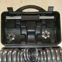 Équipement de gymnastique sportive réglable en fonte de haute qualité 20kg à 50kg ensemble d'haltères et d'haltères de Fitness pour l'entraînement