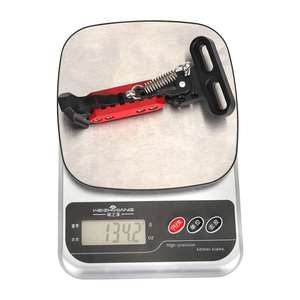 Ulip Black Red Adjustable Kickstand with Side Beveled Mounting Holes Electric Scooter 13.6CM Foot Support <b>Footrest</b> Parking Part - Product Image 6