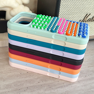 <span class=keywords><strong>Coque</strong></span> antichoc en silicone souple style jeu d'entraînement cérébral DIY Dots pour <span class=keywords><strong>iPhone</strong></span> 13 <span class=keywords><strong>14</strong></span> 15 16 17 Pro Max, housse amusante anti-stress - Product Image 2