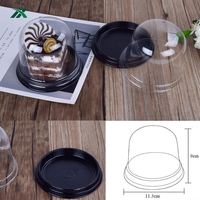 Boîtes à cupcakes miniatures jetables en PET transparent doré YuXuan personnalisées, boîte à gâteau blister avec couvercle, qualité alimentaire, impression UV, recyclable