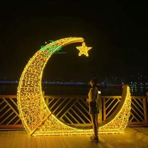 Decoración de jardín al aire libre Boda Hotel Street <span class=keywords><strong>Park</strong></span> 3D Decoración grande Iluminación LED Luz con motivo de <span class=keywords><strong>Luna</strong></span> - Product Image 6