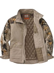 Veste de travail en toile décontractée pour homme, à logo personnalisé, résistante, d'hiver, grande taille, respirante, doublée de coton, lavée - Product Image 3