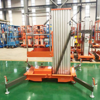 P-107 4-24m Échelle hydraulique verticale portative en alliage d'aluminium 8m 10m 12m 16m Mât élévateur électrique pour homme