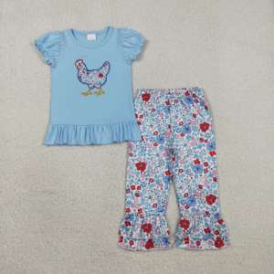GLP3238 RTS Conjunto de Ropa para Niña Pequeña con Estampado de Lazos Rosas y Rayas, Venta al por Mayor, Manga Larga - Product Image 2