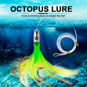 Esca Artificiale Biomimetica da Traina 22cm (8.7 pollici), 85g, con Testa in Metallo e Tentacoli Morbidi a Forma di Polpo/<span class=keywords><strong>Calamaro</strong></span> per la Pesca in Mare - Product Image 6