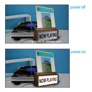 Étagère à disques de haute qualité, rangement de bureau, panneau lumineux en bois fabriqué à la main, affichage d'albums de disques vinyles - Product Image 3