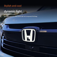 Pour Honda, Ventes Flash : Éclairage LED de logo 4D pour voiture, Effet dynamique d'eau, Lumières de logo avant et arrière