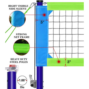 <span class=keywords><strong>Filet</strong></span> d'entraînement de <span class=keywords><strong>volley</strong></span>-ball réglable de 32 * 8 pieds, 3 hauteurs et montage facile, adapté à la compétition, multi-sports, utilisation en intérieur et en extérieur - Product Image 2