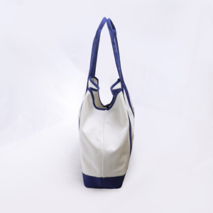 DIY Large Capacity <b>Canvas</b> <b>Tote</b> Bag Custom Logo Blue Vintage Fashion Style for Ladies-Portable Shopping & Travel Organizer Summer - Product Image 5