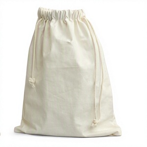 COTTON FIELD Luxury Custom Logo Color High Quality Silk Screen Printed 100% Cotton Canvas Dot Pattern Rope Handle Drawstring <b>Bag</b> - Product Image 3