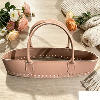 Petit sac tissé en polyuréthane, accessoires de crochet ovales perforés pour poignée DIY, vente en gros, imperméable, ultra-léger, frais et élégant