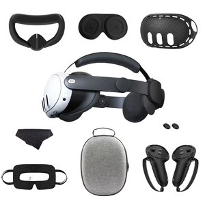 Accessoires de jeu de <span class=keywords><strong>réalité</strong></span> <span class=keywords><strong>virtuelle</strong></span> sans fil en silicone ergonomiques, ensemble complet compatible avec les casques <span class=keywords><strong>Meta</strong></span> Quest 3 - Product Image 1