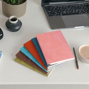 Custom 100gsm A4 Minimalist Notebook Linen PU Leather Office Study Daily Business Travel <b>Creative</b> <b>Gift</b> Idea for Friends - Product Image 2