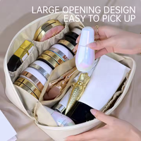 Grande Capacité Partition Rangement Maquillage Sac Portable Deluxe Minimaliste Voyage Sac Toilette Rangement Sac