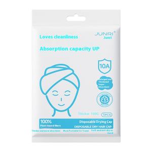 Junri Gorro de Secado de Cabello Desechable de Secado Rápido Absorbente de Agua Suave Gorro de Ducha para Baño y Champú para <span class=keywords><strong>Viajes</strong></span> y Hoteles - Product Image 3