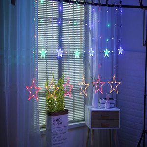 <span class=keywords><strong>LED</strong></span> cascata stringa di luce pentagramma <span class=keywords><strong>tenda</strong></span> stella per la decorazione del Festival per il natale IP44 valutato - Product Image 5