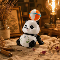 Jouet en plastique TikTok Viral, balle rotative à 360 degrés, Panda avec musique et lumières, pour les tout-petits de 2 à 4 ans, cadeau d'anniversaire
