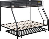 Lits superposés métalliques double étage de haute qualité, noirs, avec rangement, modernes, Xiamen, taille double sur grand lit, pour chambre à coucher, OEM, MOQ 200