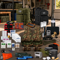 Kit de survie en plein air personnalisé pour 2 personnes, 72 heures, avec sac à dos tactique pour le camping, la randonnée et les situations d'urgence