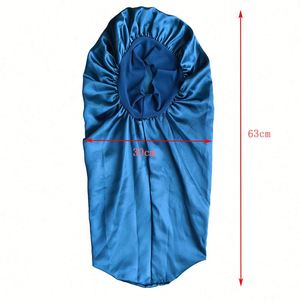 Custom Logo Long Satin Bonnets with Tie Band Large <b>Braid</b> Bonnet Silky Hair Cap Bag Set for Women Sleeping Promotion Gift - Product Image 4
