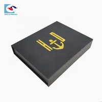 Offre Spéciale impression personnalisée de luxe noir bijoux cadeau collier boîte en carton montres magnétiques boîte d'emballage