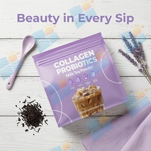 Polvere di tè al latte con collagene, probiotici e multivitamine, formula personalizzata OEM/ODM, per la salute dell'intestino e il supporto di pelle, capelli e unghie. - Product Image 3
