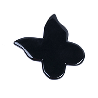 Outil de massage facial en pierre d'obsidienne noire en gros, outil de soin de beauté en cristal naturel pour le raclage Gua Sha