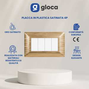 Ensemble d'assiettes en plastique Gloca, 3 pièces, or satiné, usage résidentiel 4 voies - Product Image 2