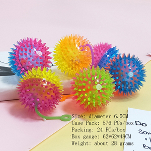 ของเล่นเรืองแสง LED ขนาด 6.5 ซม. ลูกบอลนวดยืดหยุ่นแบบมีไฟกระพริบ ลูกบอลเด้งมี<span class=keywords><strong>หนาม</strong></span> ลูกบอลนวดเรืองแสง ของเล่นสัตว์เลี้ยง ขายส่ง - Product Image 3