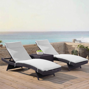 <span class=keywords><strong>Chaise</strong></span> <span class=keywords><strong>longue</strong></span> pliante moderne en rotin pour l'extérieur, avec <span class=keywords><strong>coussin</strong></span>, pour <span class=keywords><strong>piscine</strong></span>, plage, cour et jardins - Style teck - Product Image 2