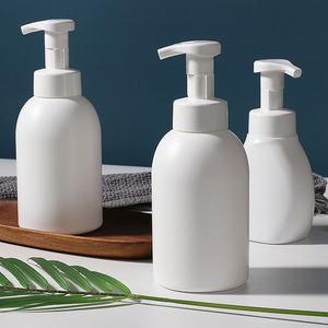 350ml 500ml HDPE white foaming soap dispenser pump plastic bottle