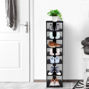 Vertical Wooden Space Saving Shoe Rack for Front Door Ample Storage Spaces Multi-functional Use Sturdy Durable Adjustable - Product Image 4